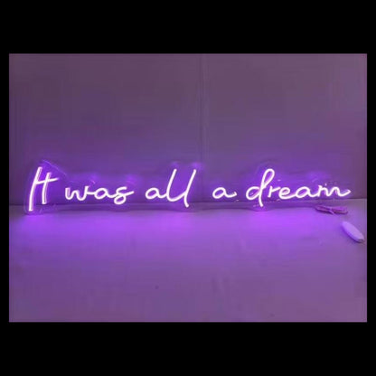 It Was All A Dream Blue Led Neon Sign For Bedroom Decor And Artistic Spaces | Shineneon