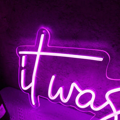 It Was All A Dream Dark Purple Led Neon Sign - Shineneon