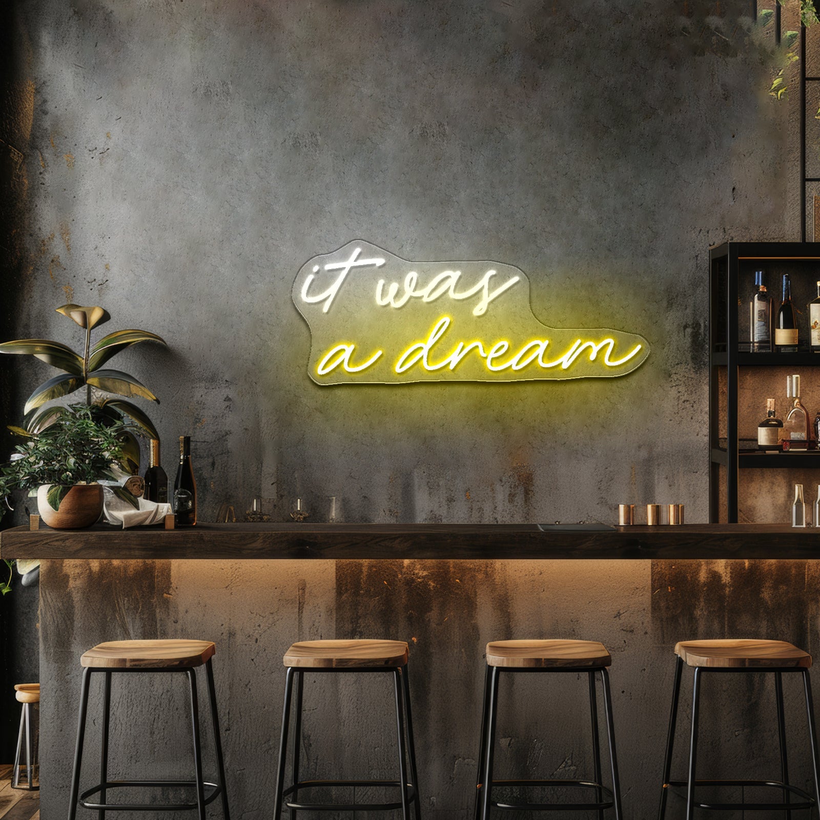 It Was All A Dream Neon Sign Wedding Neon Sign Neon Led Lights - Shineneon