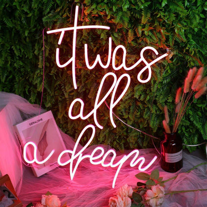 It Was All A Dream Red Led Neon Sign - Shineneon