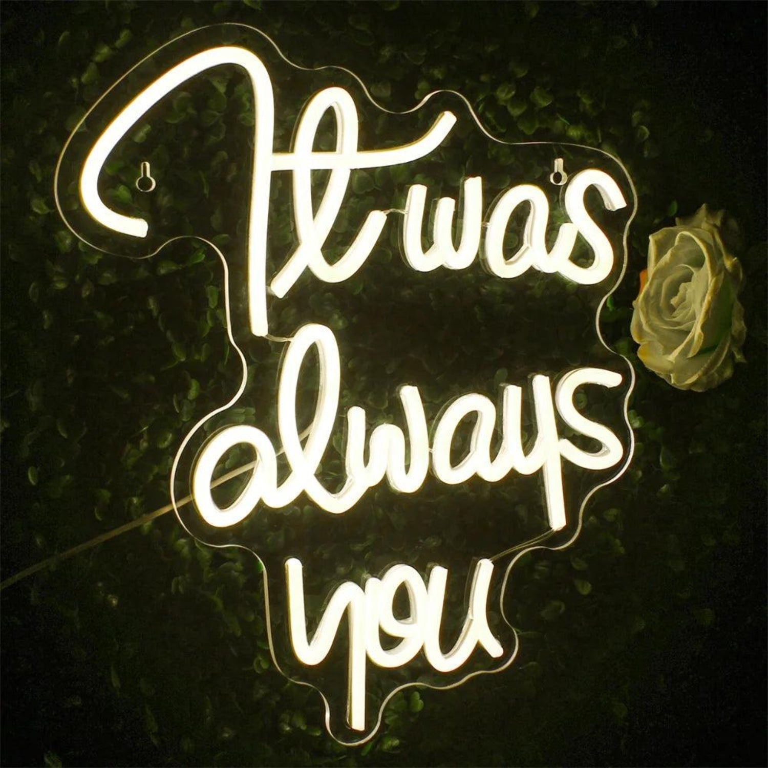It Was Always You White Glow Led Neon Sign For Wedding Romantic Indoor Ambiance 1 - Shineneon