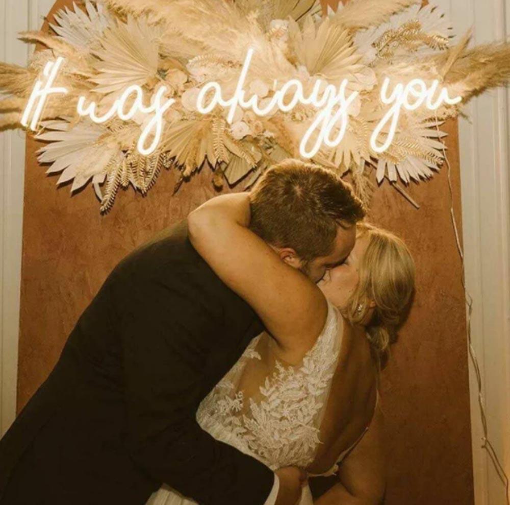 It Was Always You White Handwritten Led Neon Sign For Wedding Decor | Shineneon