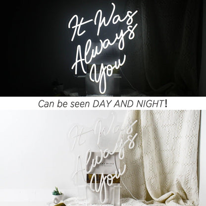 It Was Always You White Led Neon Sign Romantic Wedding Celebration Decor - Shineneon