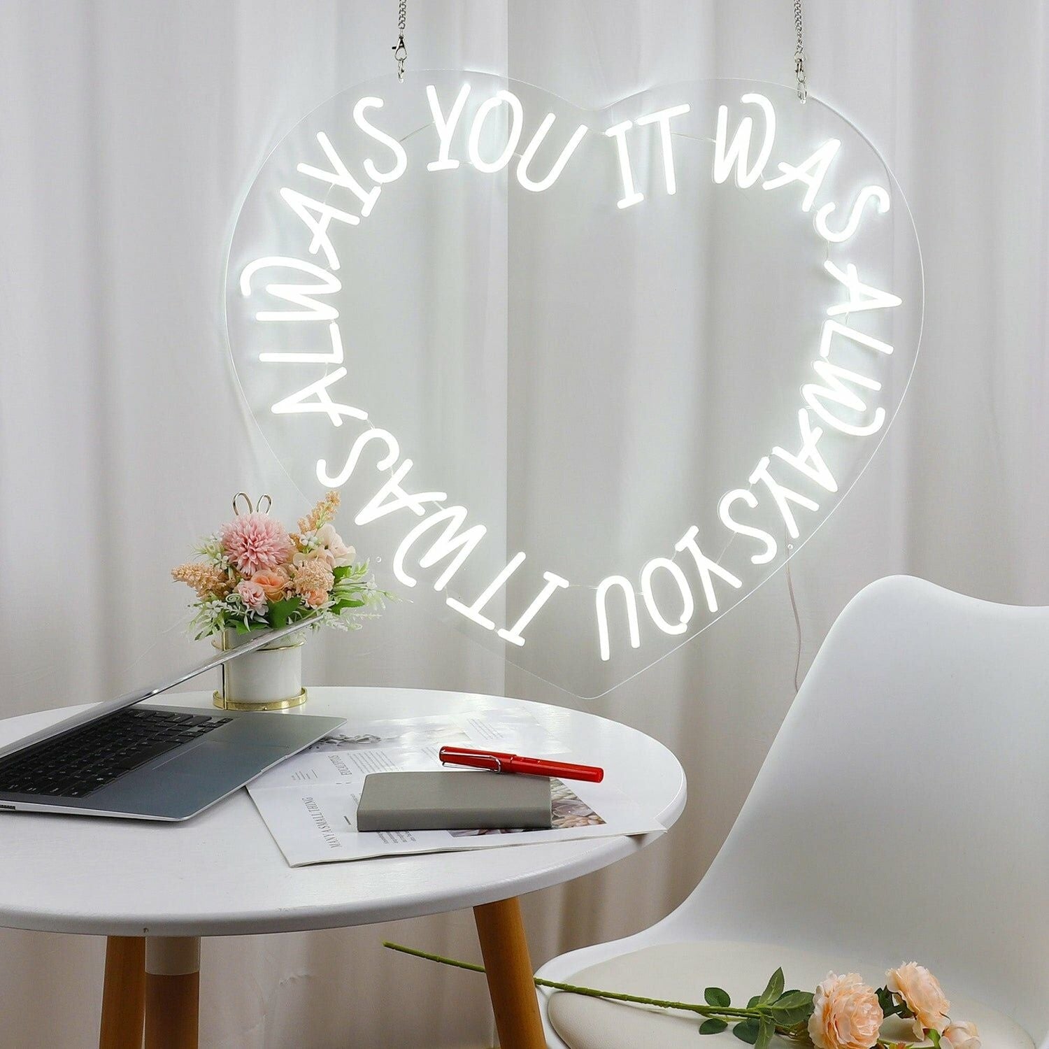 It Was Always You Words Heart Neon Sign | Shineneon