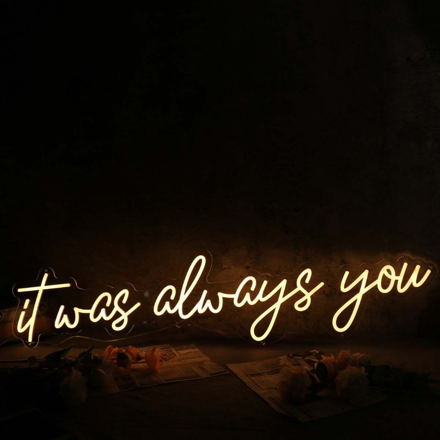 It Was Always You Yellow Custom Led Neon Sign Wall Art | Shineneon