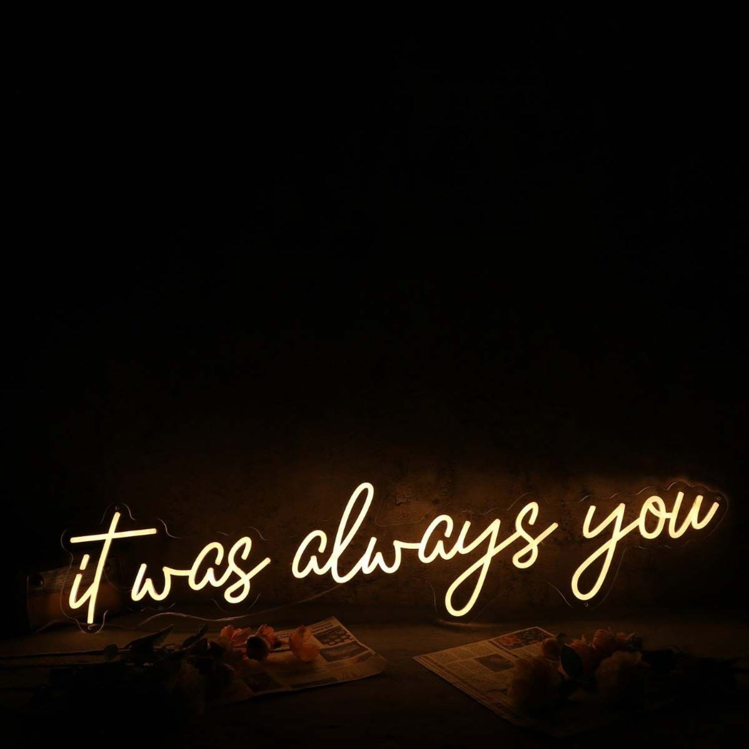 It Was Always You Yellow Custom Led Neon Sign Wall Art | Shineneon
