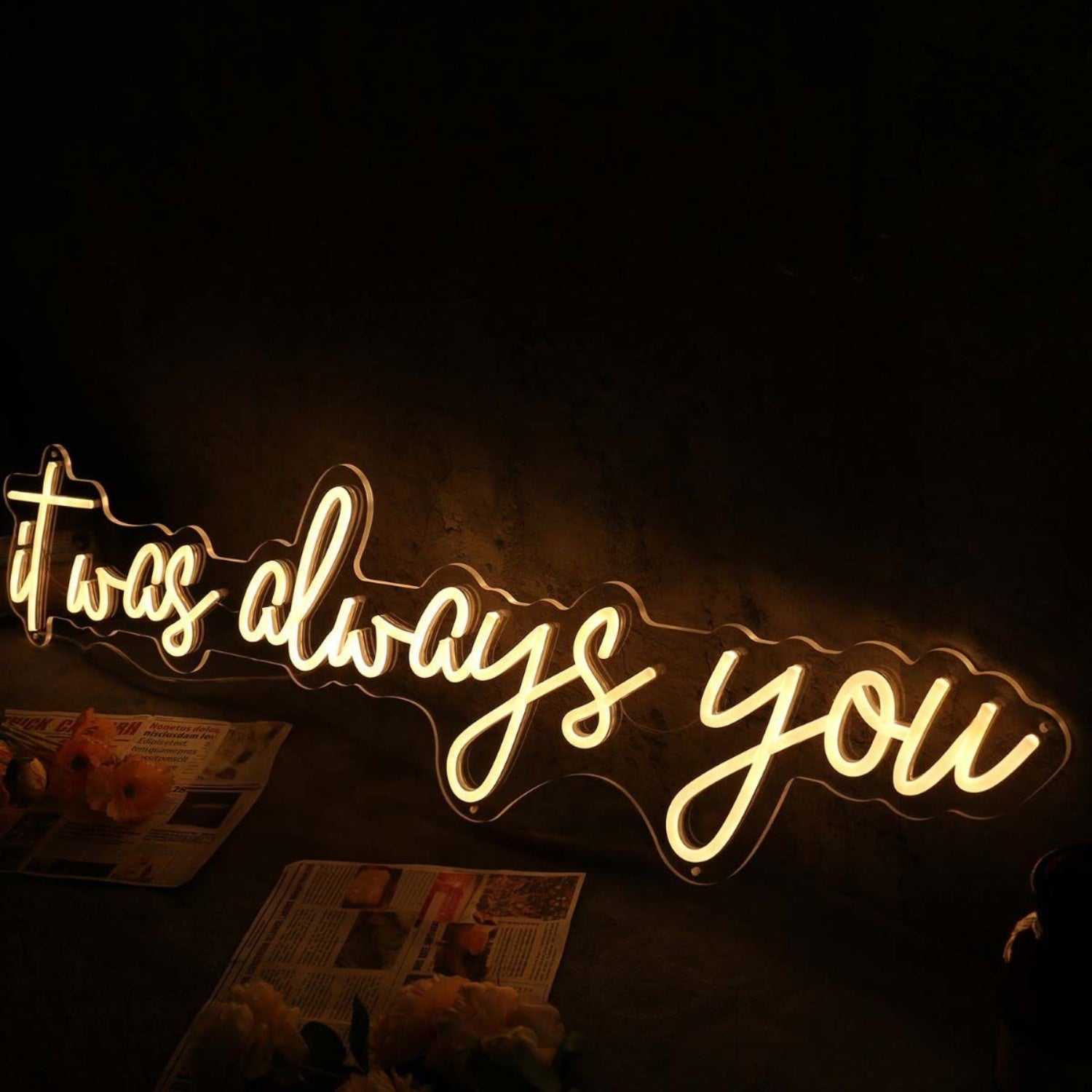 It Was Always You Yellow Custom Led Neon Sign Wall Art | Shineneon