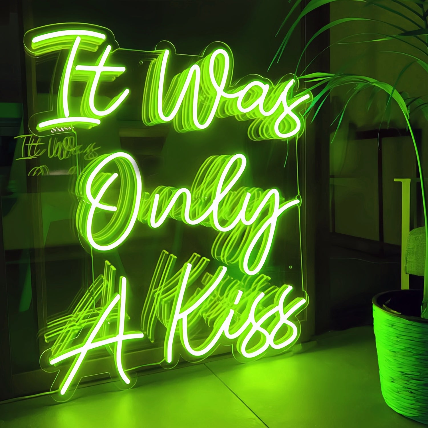 It Was Only A Kiss Neon Sign Add Some Glow To Your Memories | Shineneon