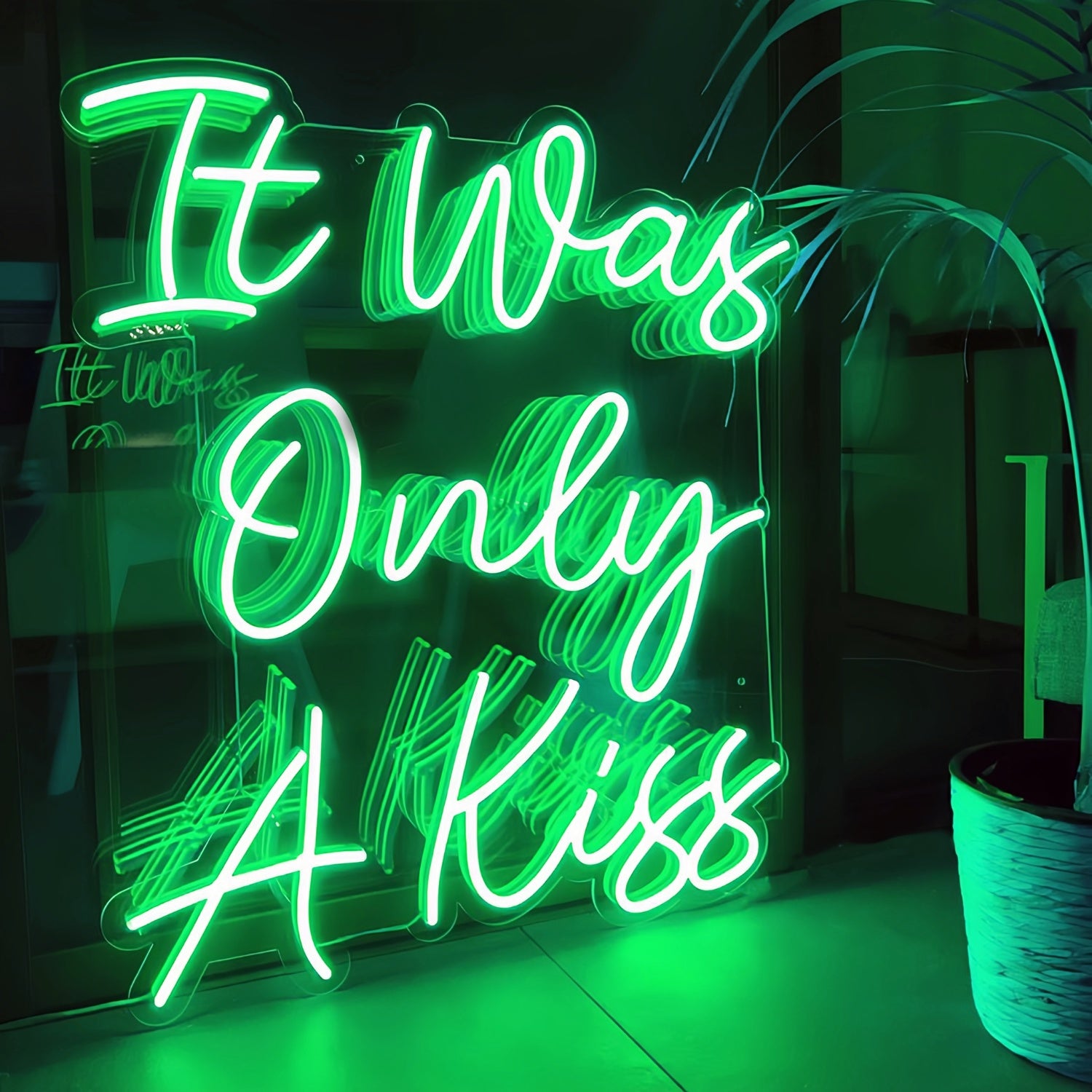 It Was Only A Kiss Neon Sign Add Some Glow To Your Memories | Shineneon