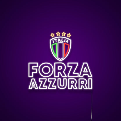 Italia Forza Azzuri Neon Light Sign | Shineneon