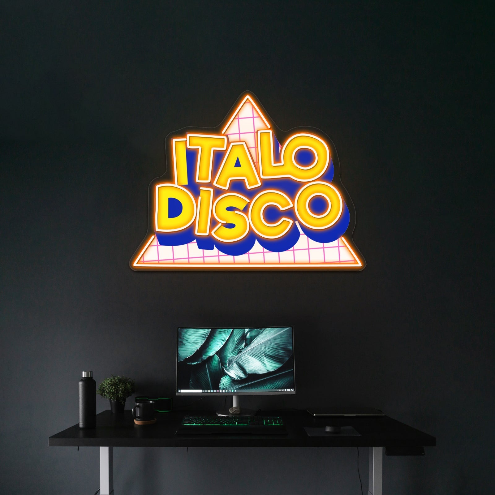 Italo Disco Original Art Synth Pop Shirt Artwork Room Lights Neon - Shineneon