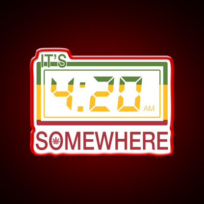 Its 420 Somewhere Hemp Inspired Green Leaf Led Neon Sign Rgb Color - LED neon sign view 10