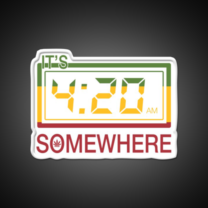 Its 420 Somewhere Hemp Inspired Green Leaf Led Neon Sign Rgb Color - LED neon sign view 11