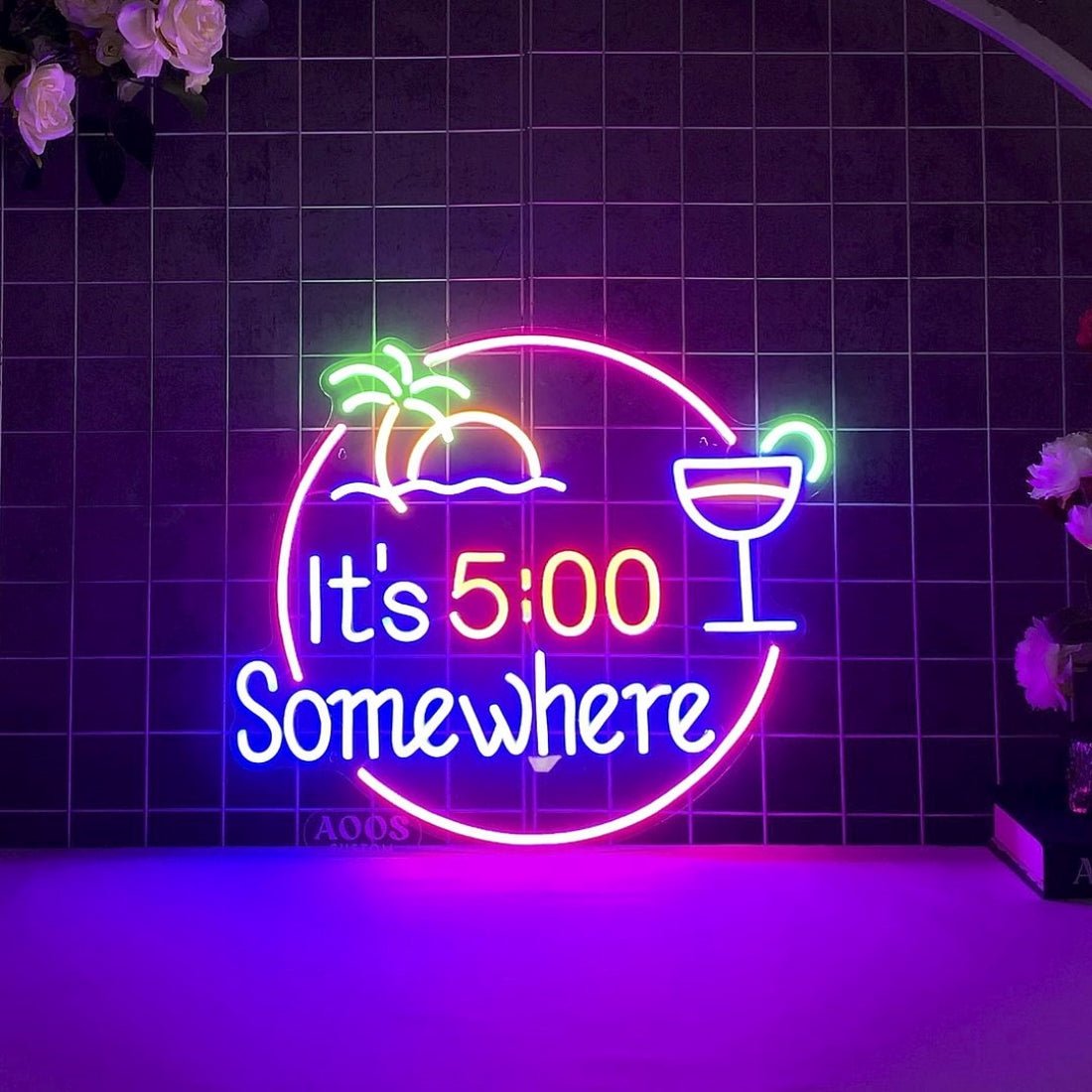 Its 5 Oclock Somewhere Bar Led Sign Business Neon Sign - Shineneon