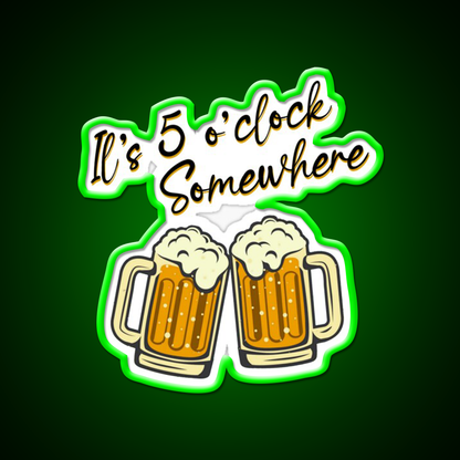 Its 5 Oclock Somewhere Cocktail Bar Decor Led Neon Sign Rgb Color - LED neon sign view 8
