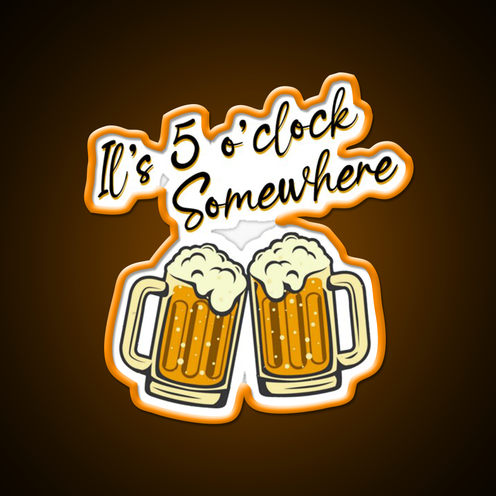Its 5 Oclock Somewhere Cocktail Bar Decor Led Neon Sign Rgb Color - LED neon sign view 6