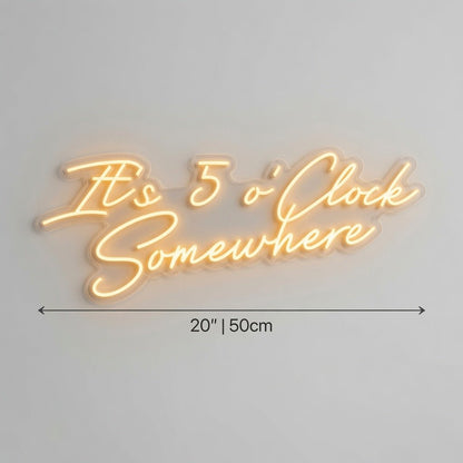 It's 5 O'clock Somewhere LED Neon Sign Wall Neon Sign - Shineneon