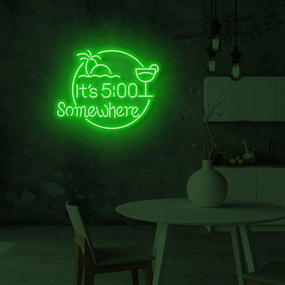 Its 5 Somewhere Cocktails Led Neon Sign | Shineneon