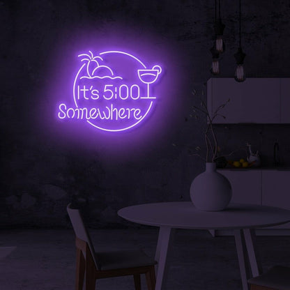 Its 5 Somewhere Cocktails Led Neon Sign | Shineneon