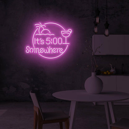 Its 5 Somewhere Cocktails Led Neon Sign | Shineneon