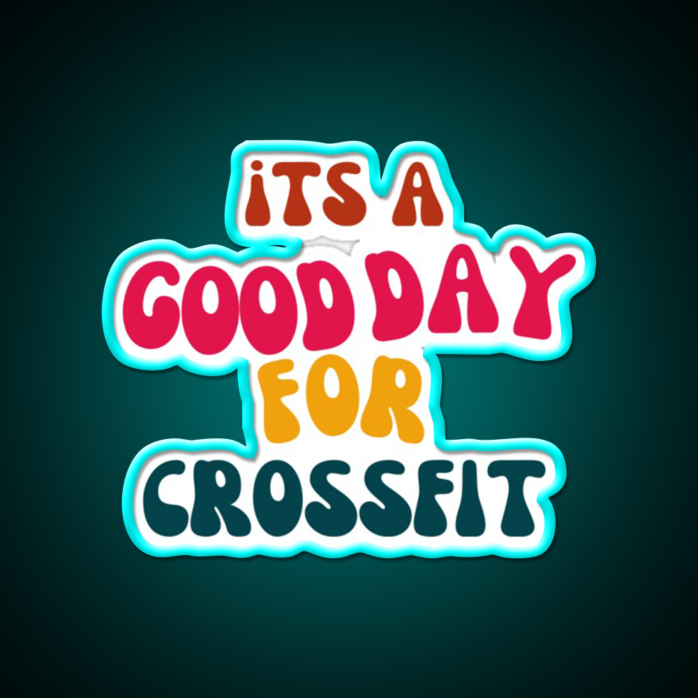 Its A Good Day For Crossfit Gym Fitness Led Neon Sign Rgb Color - Size and dimension reference