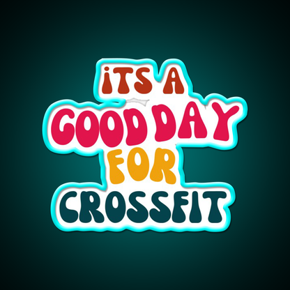 Its A Good Day For Crossfit Gym Fitness Led Neon Sign Rgb Color - Size and dimension reference