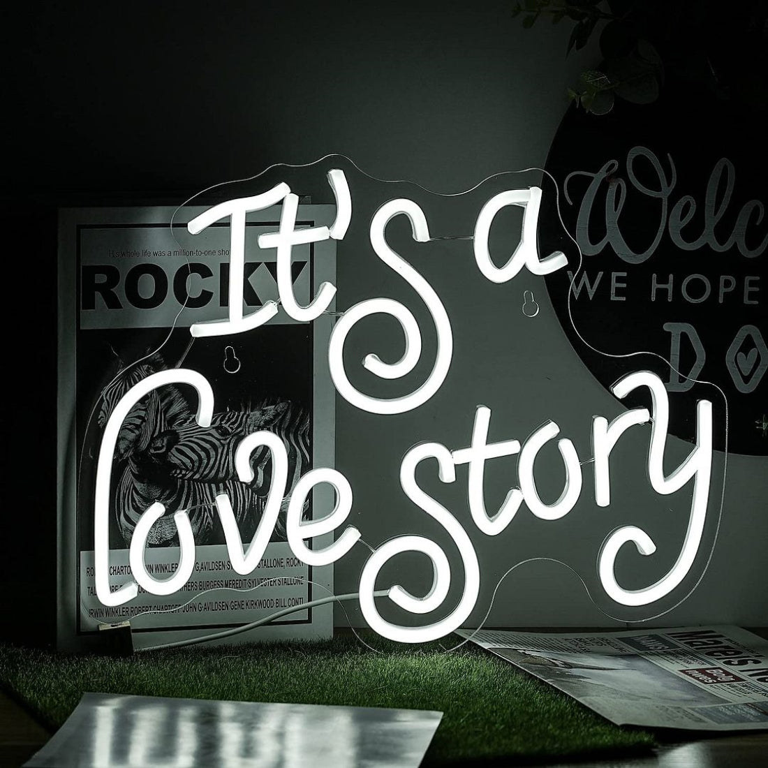 Its A Love Story Led Sign Business Neon Sign