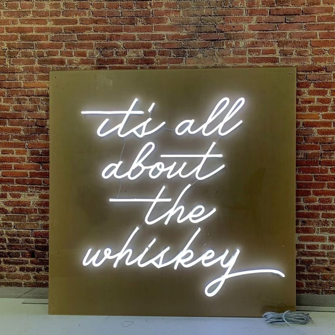 Its All About The Whiskey Led Sign Business Neon Sign - Shineneon