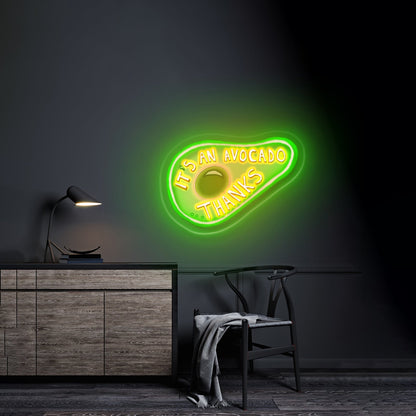 Its An Avocado Thanks Artwork Neon Halloween Sign - Shineneon