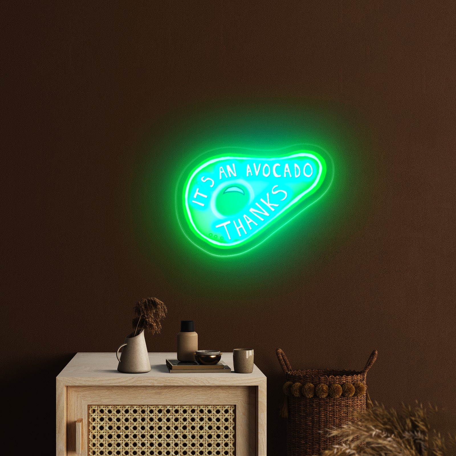 Its An Avocado Thanks Artwork Neon Halloween Sign