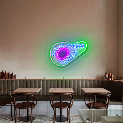 Its An Avocado Thanks Artwork Neon Halloween Sign
