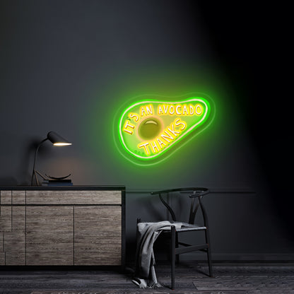 Its An Avocado Thanks Artwork Neon Halloween Sign