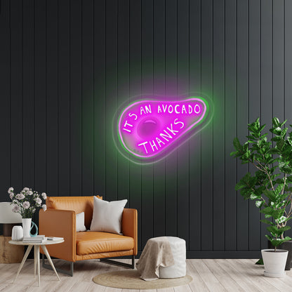 Its An Avocado Thanks Artwork Neon Halloween Sign