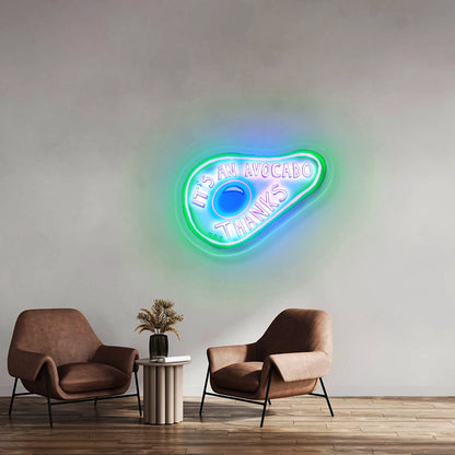 Its An Avocado Thanks Artwork Neon Halloween Sign