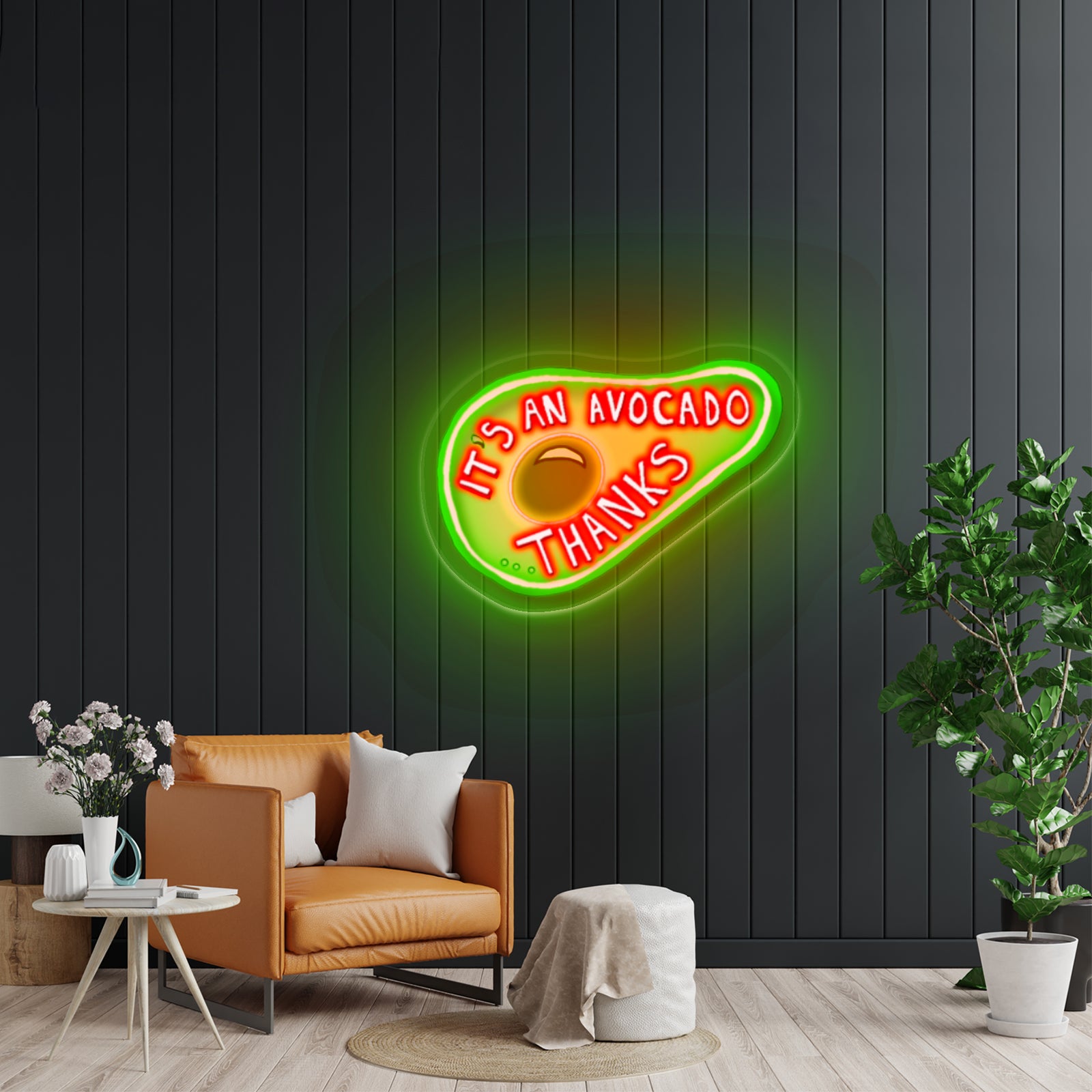 Its An Avocado Thanks Artwork Neon Halloween Sign