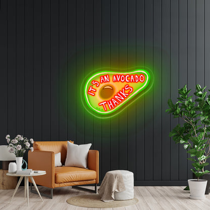 Its An Avocado Thanks Artwork Neon Halloween Sign