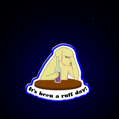 Its Been A Ruff Day Man Cave Bar Led Neon Sign Rgb Color