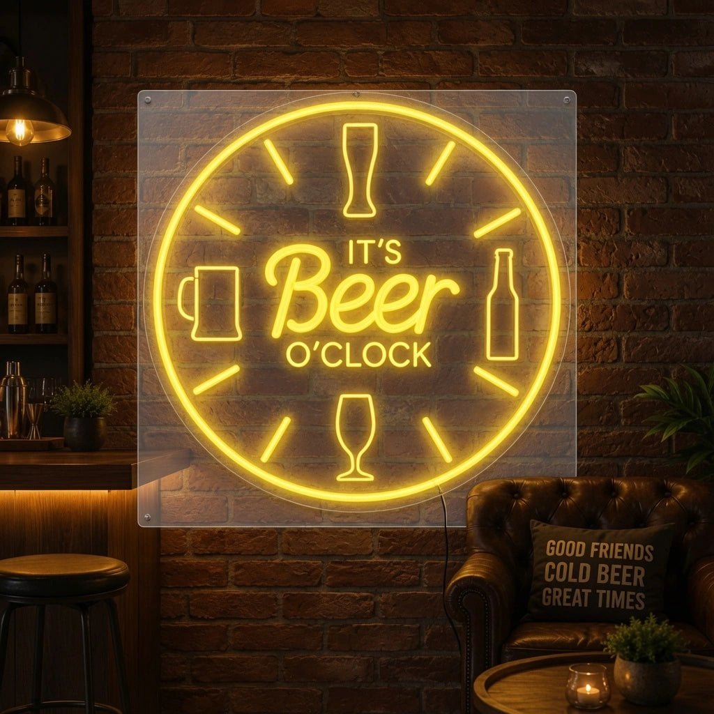 It's Beer Clock LED Neon Sign - Shineneon