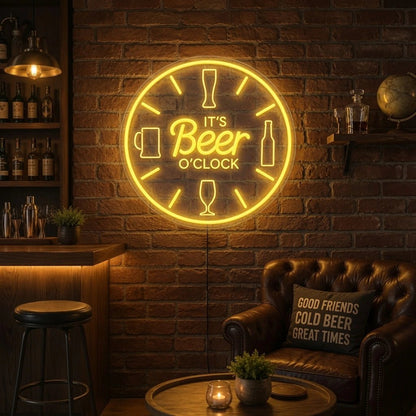 It's Beer Clock LED Neon Sign - Shineneon