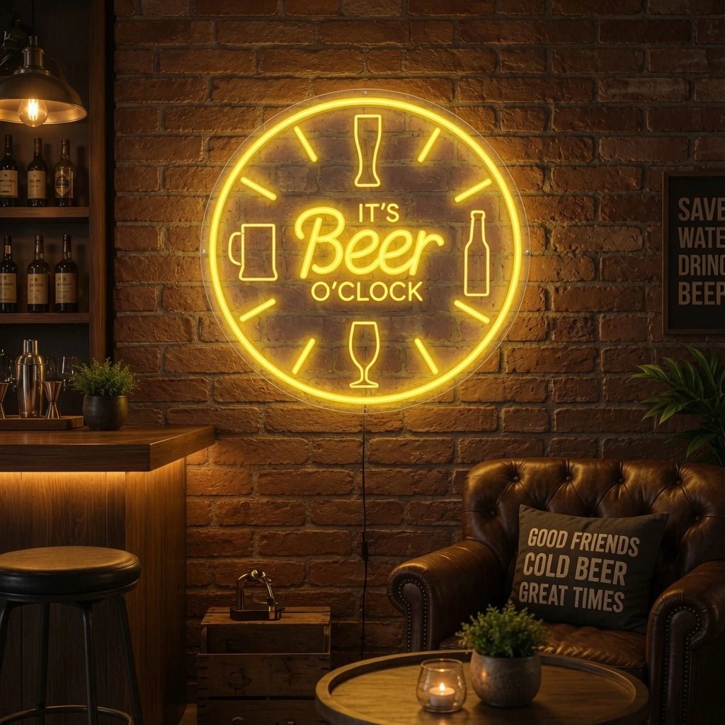 It's Beer Clock LED Neon Sign - Shineneon