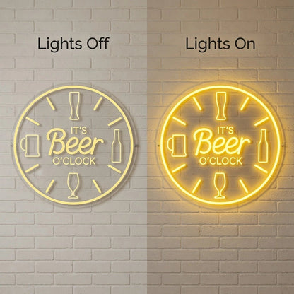 It's Beer Clock LED Neon Sign - Shineneon