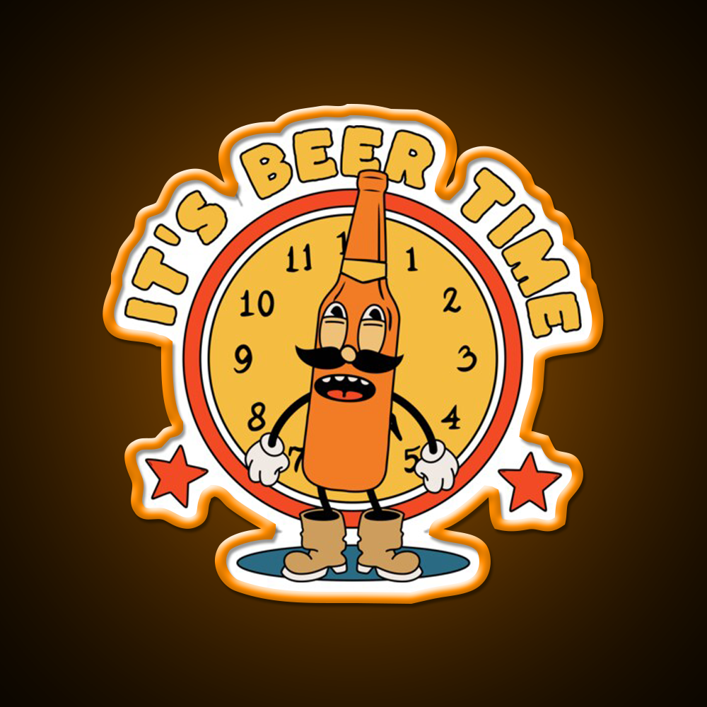 Its Beer Time Beer Bar Decor Led Neon Sign Rgb Color - LED neon sign view 6