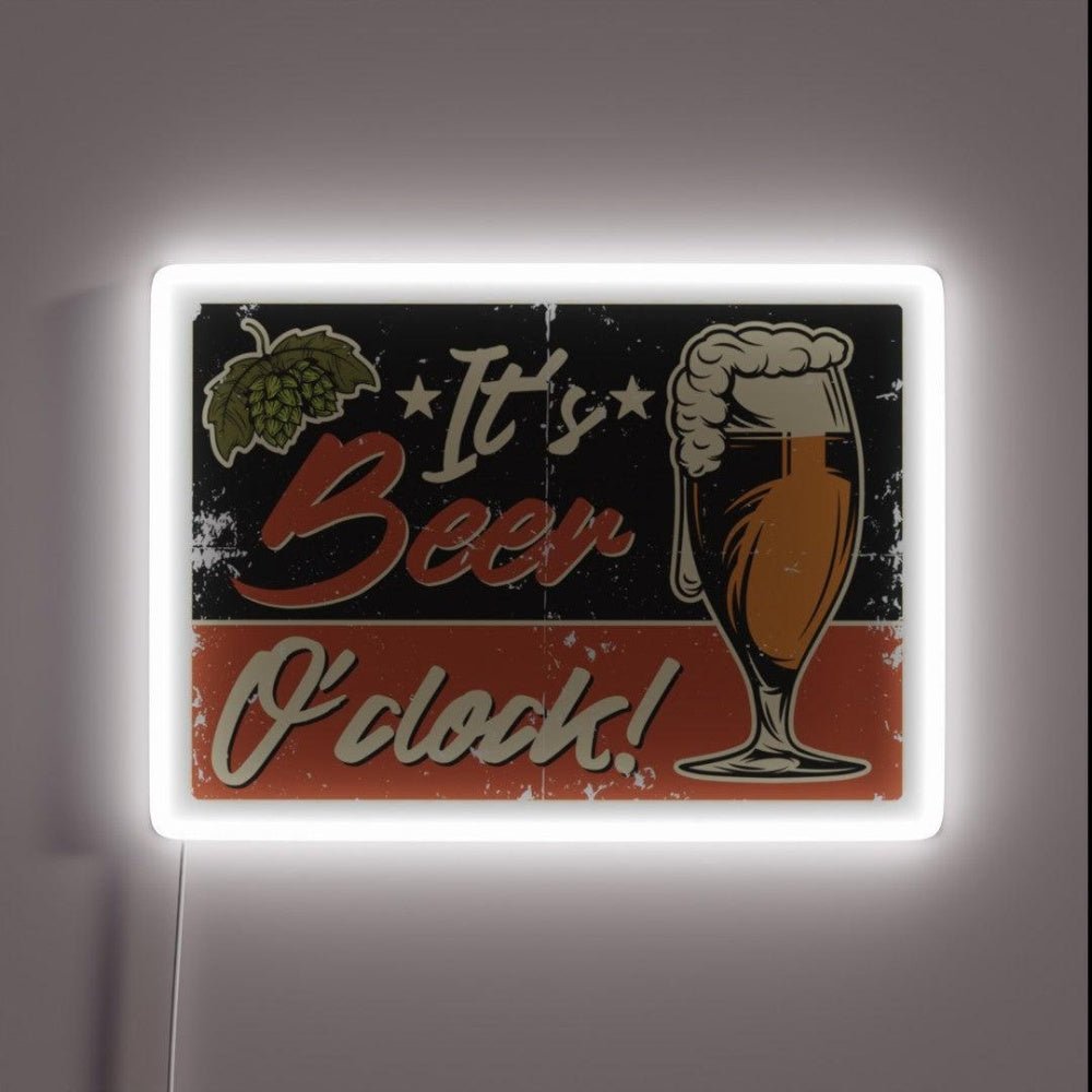 Its Beer Time Rgb Led Neon Sign Wall Art - Shineneon