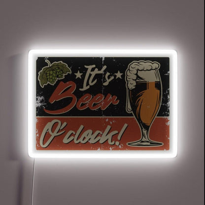 Its Beer Time Rgb Led Neon Sign Wall Art - Shineneon