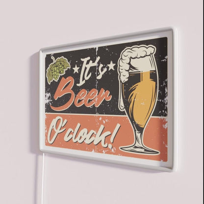 Its Beer Time Rgb Led Neon Sign Wall Art - Shineneon