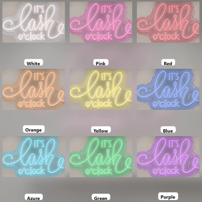 It's Cash O'clock LED Neon Sign - 05 Color Grid