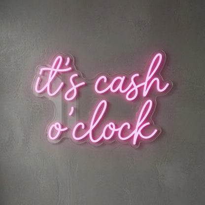 It's Cash O'clock Wall Decor LED Neon Sign - 01 Original Product Image