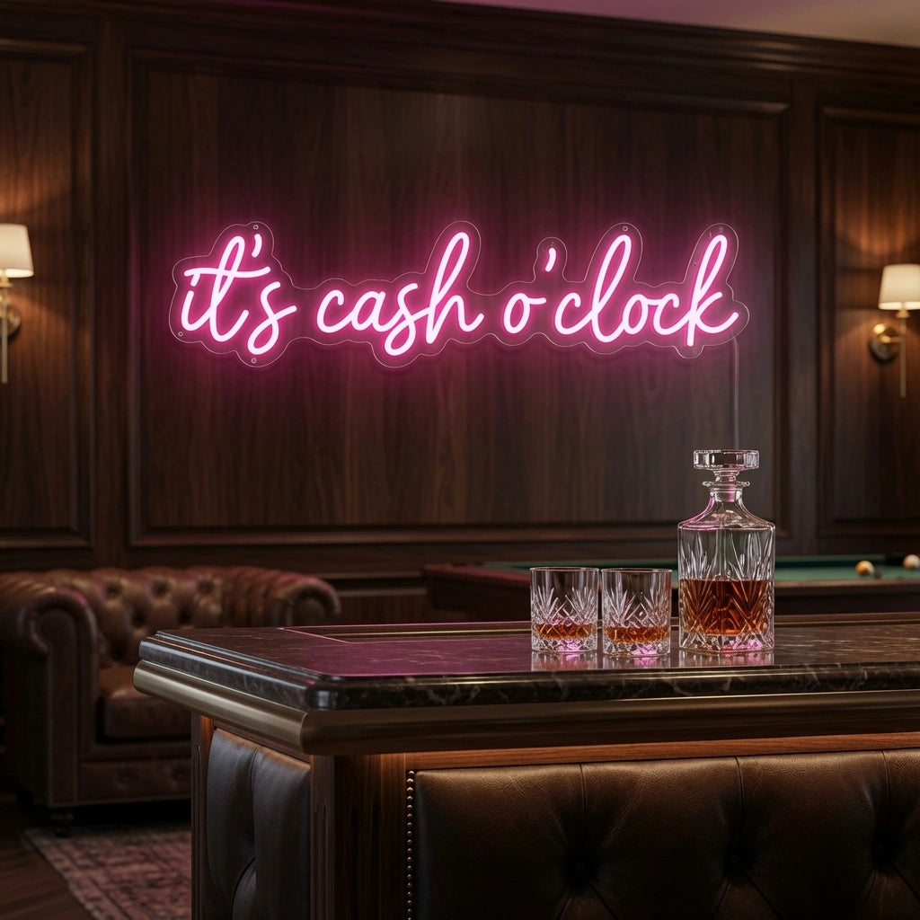 It's Cash O'clock Wall Decor LED Neon Sign - 02 High-Converting Product Image