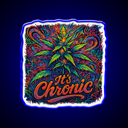 Its Chronic Psychedelic Explosion Hemp Inspired Green Leaf Led Neon Sign Rgb Color - Shineneon