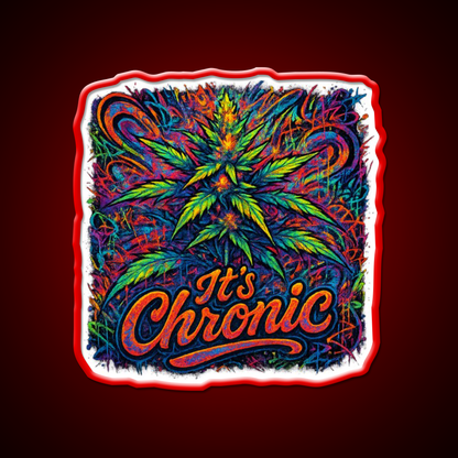 Its Chronic Psychedelic Explosion Hemp Inspired Green Leaf Led Neon Sign Rgb Color - Shineneon